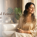 Ojas and female pleasure Ayurveda concept, woman enjoying tea