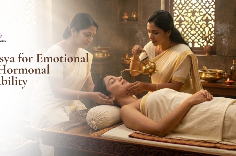 Nasya Ayurvedic therapy for emotional stability, hormonal balance, and female wellness treatment at Aananda Sundari Bangalore